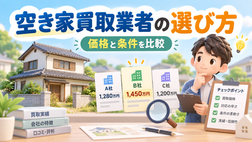 空き家買取業者の選び方