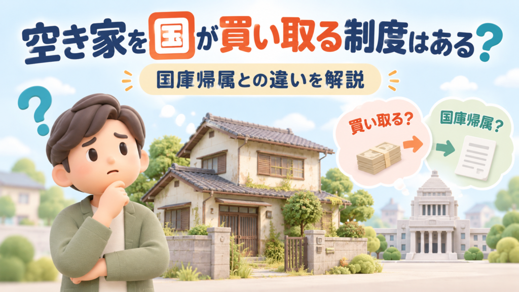 空き家を国が買い取る制度はある
