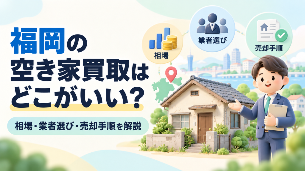 福岡の空き家買取はどこがいい？相場・業者選び・売却手順を解説