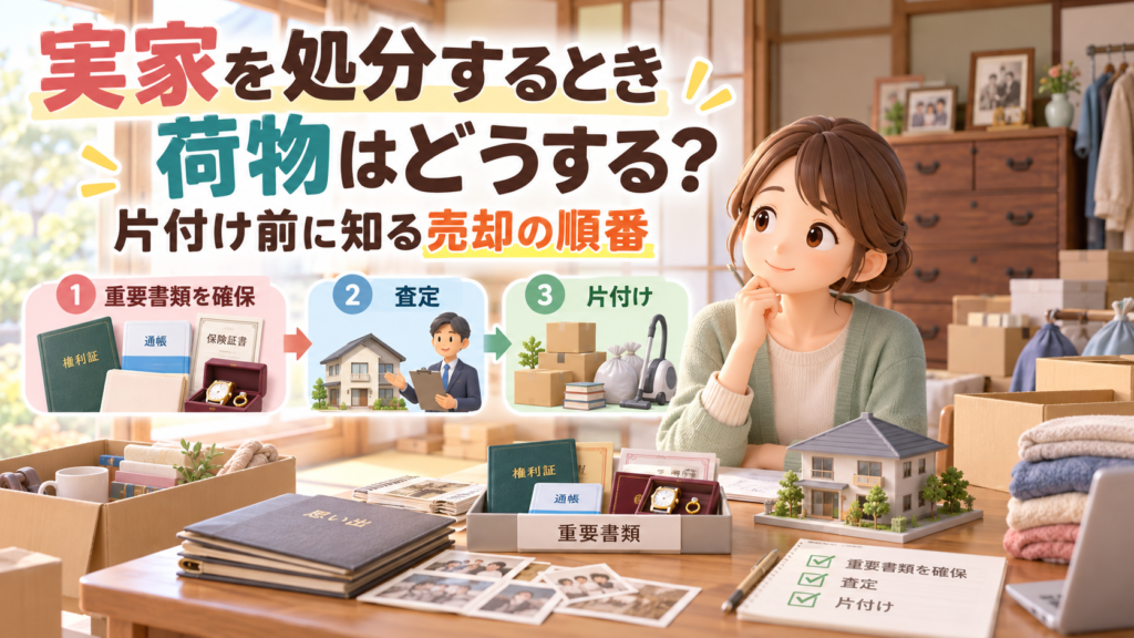 実家を処分するとき荷物はどうする？