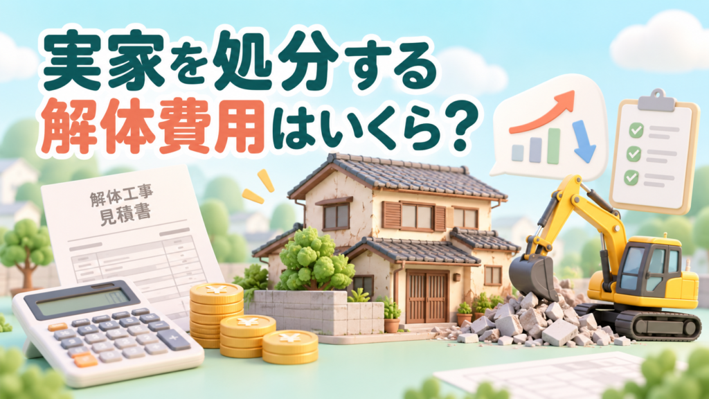 実家を処分する解体費用はいくら？