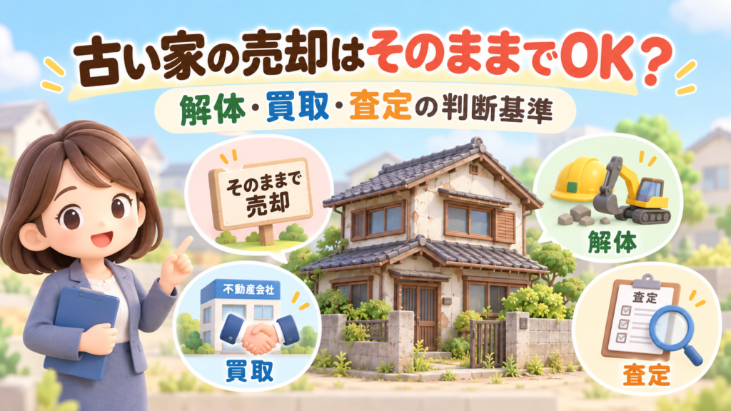 古い家の売却はそのままでOK？