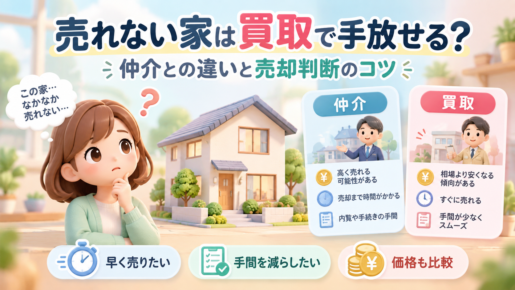 売れない家は買取で手放せる？