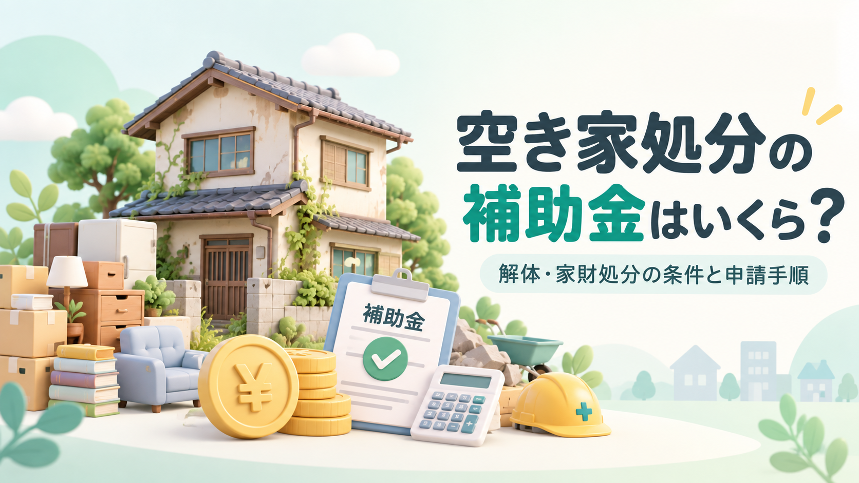 空き家処分の補助金はいくら？