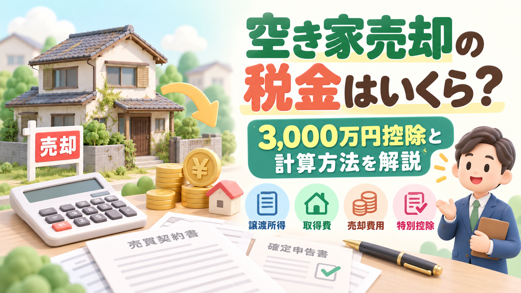 空き家売却の税金はいくら？