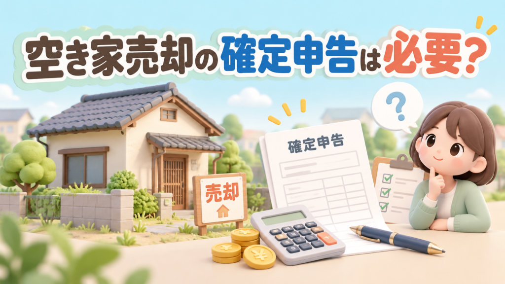 空き家売却の確定申告は必要？